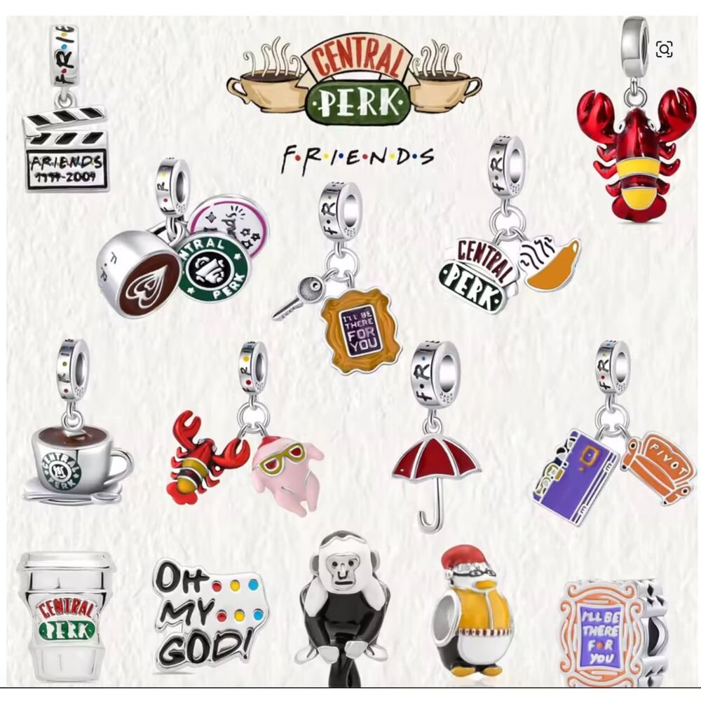 NWOT Friends TV Series Central Perk Coffee Dangle Charm - Picture 9 of 9